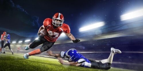 American,football,players,in,the,action,grand,arena