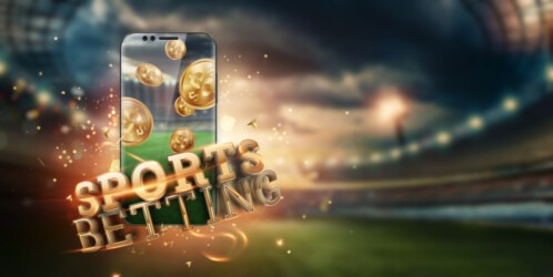 Gold,inscription,sports,betting,on,a,smartphone,on,the,background