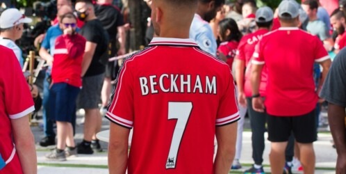 Miami,,fl,,usa, ,april,16,,2022:,manchester,united,fan