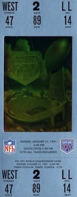 Superbowl 25 Ticket