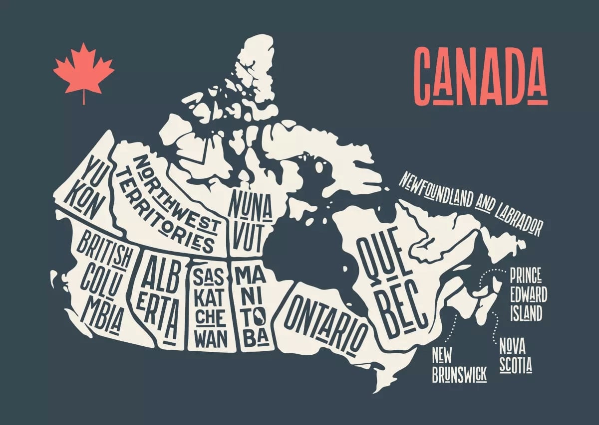 Canada Map Drawing