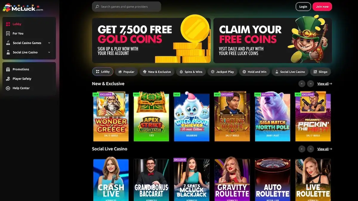 Mcluck Social Casino