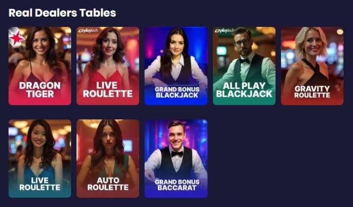 Spree Casino Real Dealers Table