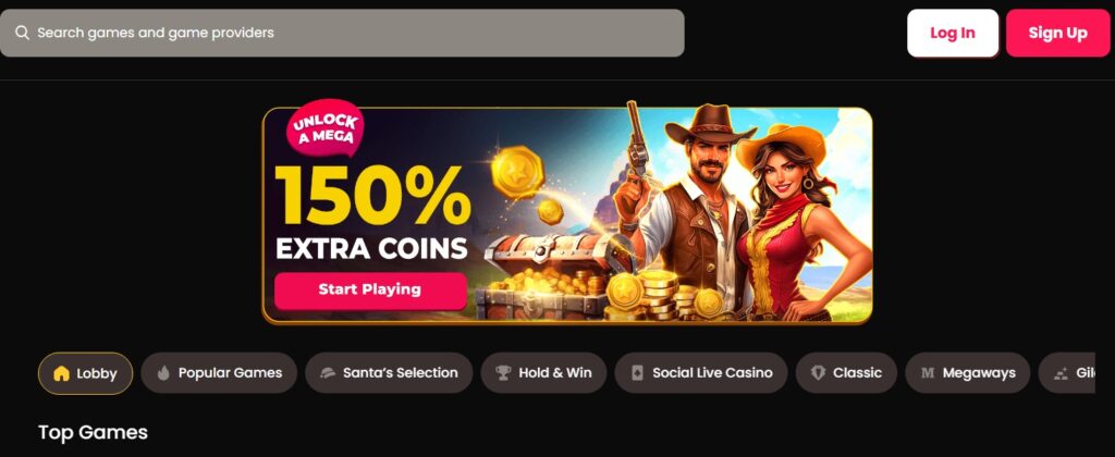 Mega Bonanza Main Page