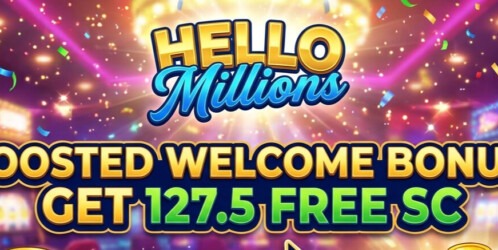 Hello Millions Boosts Welcome Bonus to 127.5 Free SC