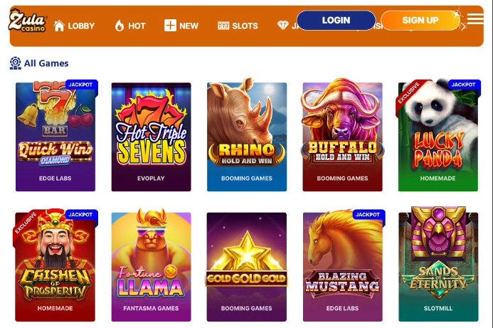 Zula Casino Games