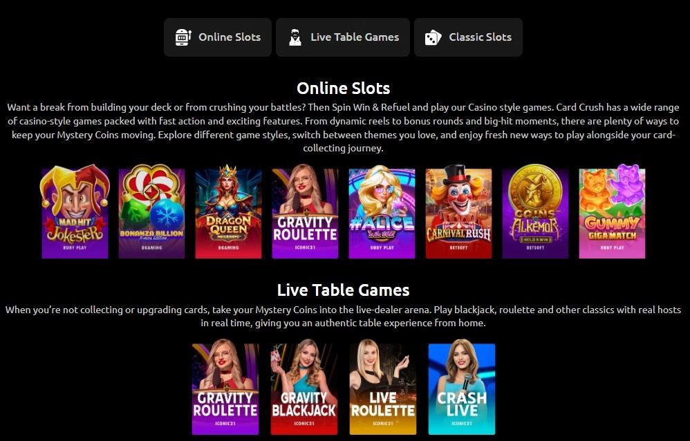 Cardcrush Games Lines