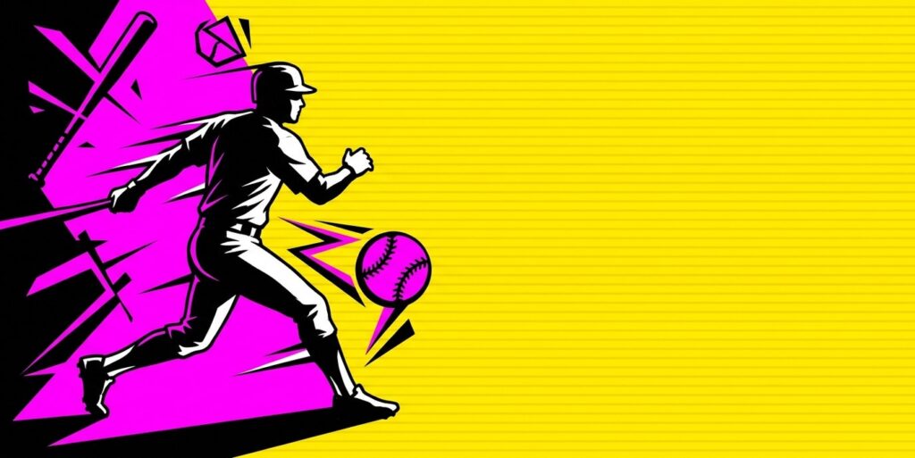 Comic pop-art baseball player illustration for Cubs David Peterson trade