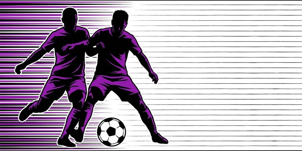 Illustration of two anonymous soccer players, France vs Morocco World Cup 2026 quarterfinal preview